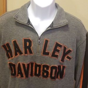 Harley Davidson 1/4 zip sweater